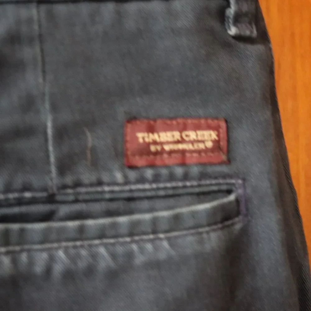 Wrangler Timber Creek Men's Chino Shorts Size 36 Navy Blue Cotton Blend GUC
